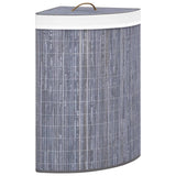 Vidaxl Hoekwasmand 60 l Bambusgrau - afbeelding 1