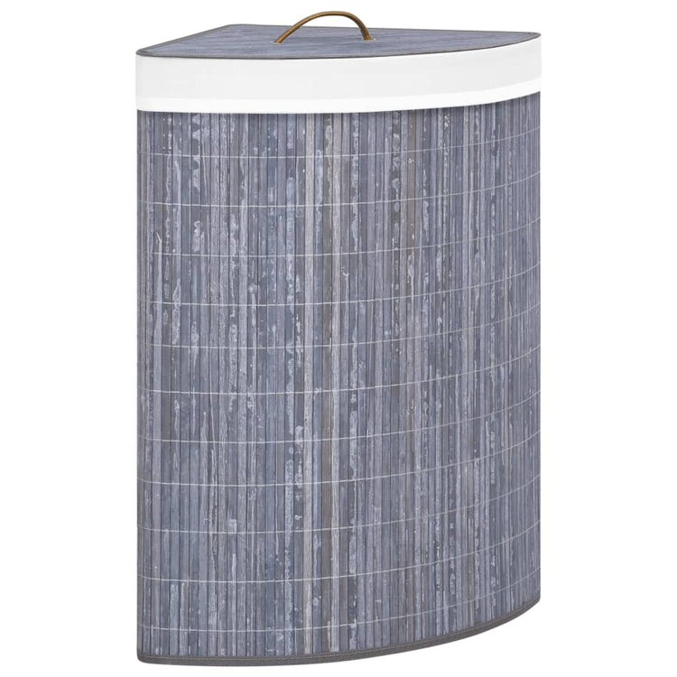 Vidaxl Hoekwasmand 60 l Bambusgrau