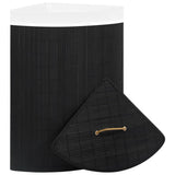 Vidaxl Hoekwasmand 60 l Bamboo Schwarz - afbeelding 3