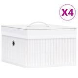 Vidaxl -Speicherboxen 4 PC Bambus weiß - afbeelding 1