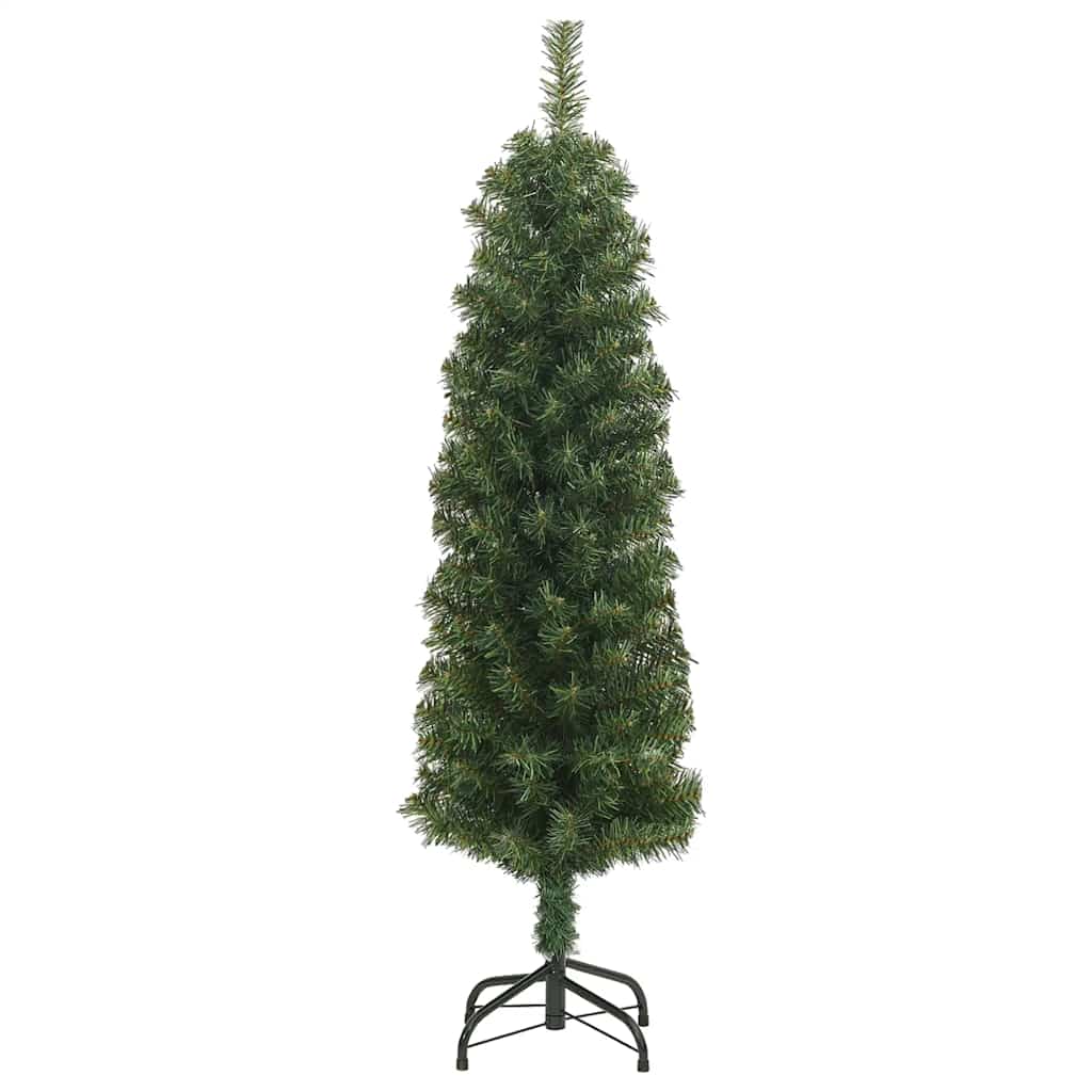 Vidaxl kunstkerstboom mit Standard schmal 150 cm PVC -Grün