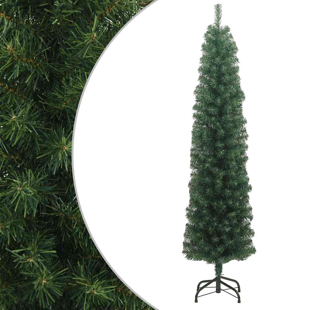 Vidaxl Kunstkerstboom mit Standardschmal 210 cm PVC Green