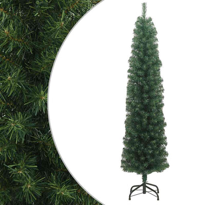 Vidaxl Kunstkerstboom mit Standardschmal 210 cm PVC Green