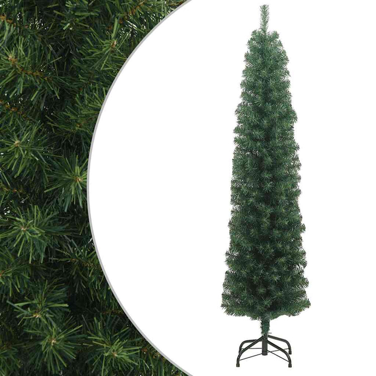 Vidaxl Kunstkerstboom mit Standardschmal 210 cm PVC Green