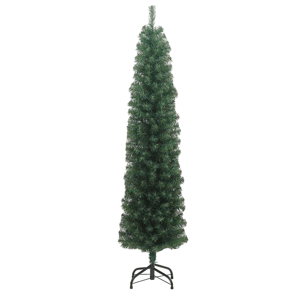 Vidaxl Kunstkerstboom mit Standardschmal 210 cm PVC Green