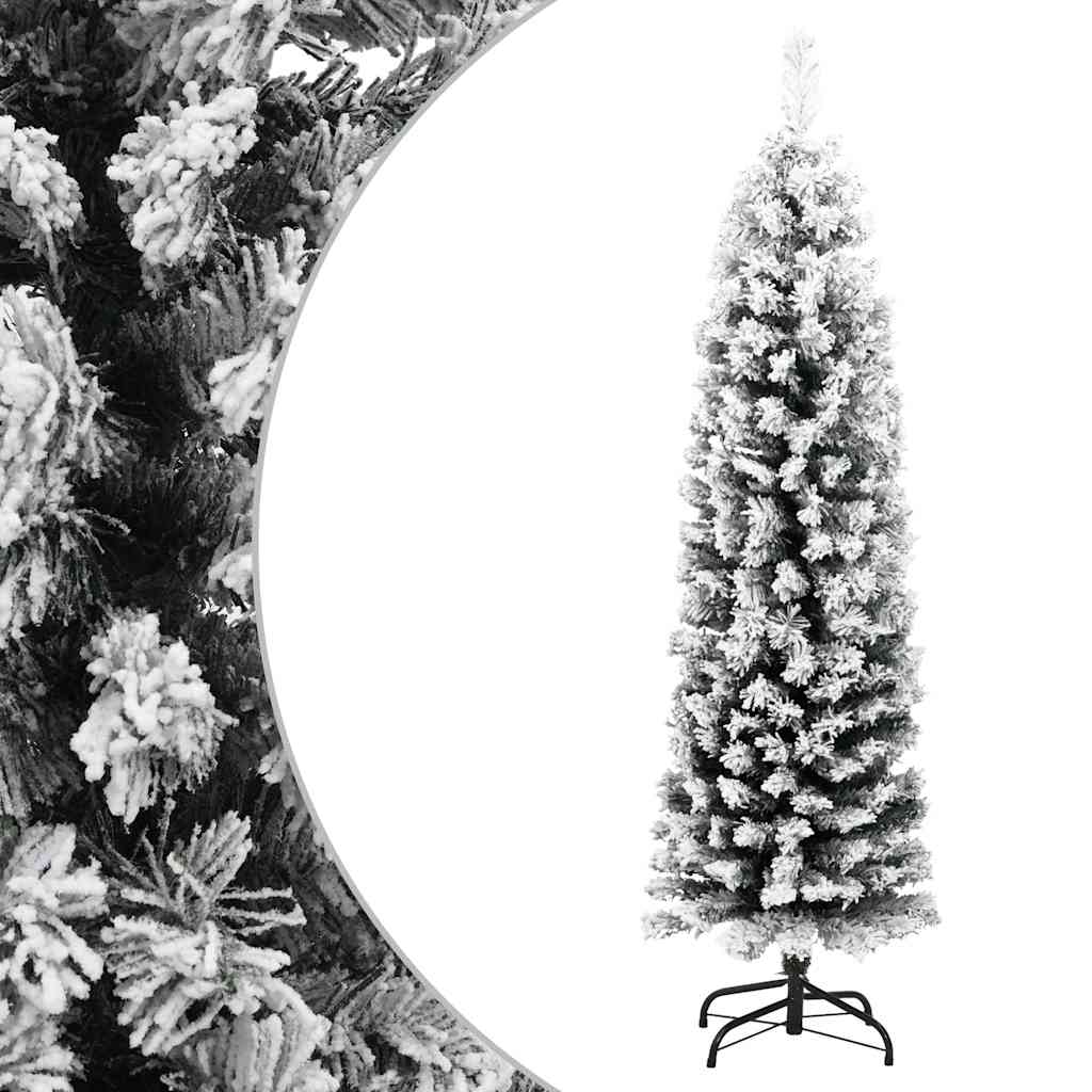 Vidaxl Kunstkerstboom mit Schneeschmal 150 cm PVC Grün