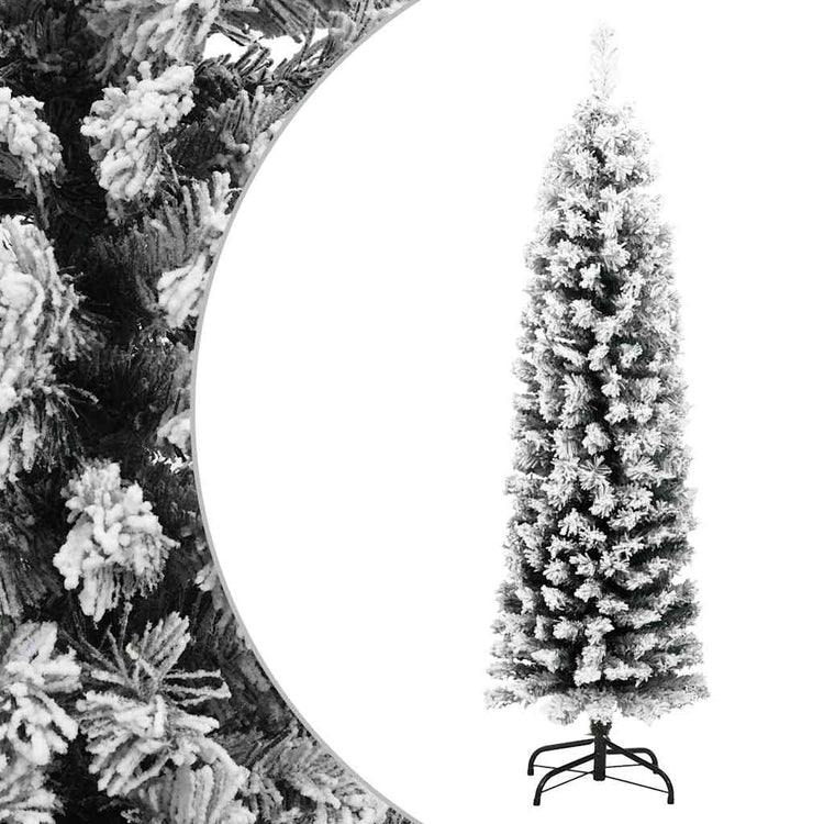Vidaxl Kunstkerstboom mit Schneeschmal 150 cm PVC Grün