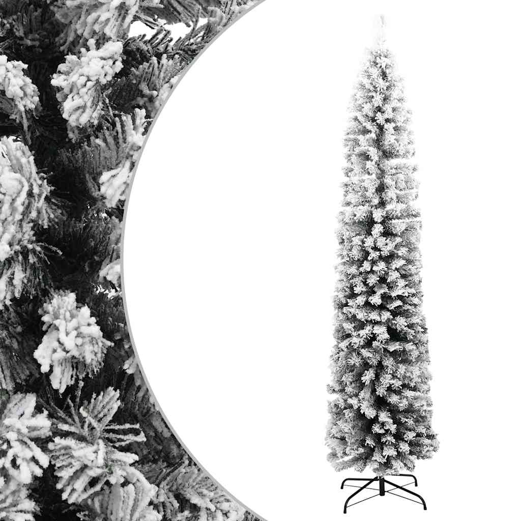 Vidaxl Kunstkerstboom mit Schneeschmale 210 cm PVC Grün