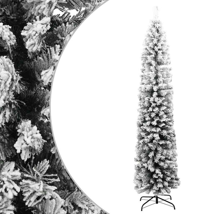 Vidaxl Kunstkerstboom mit Schneeschmale 240 cm PVC Green