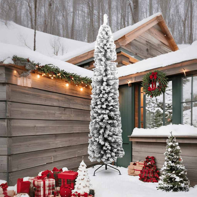 Vidaxl Kunstkerstboom mit Schneeschmale 240 cm PVC Green