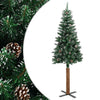 Vidaxx Weihnachtsbaum mit Echtholz und Schnee schmal 180 cm grün