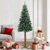 Vidaxx Weihnachtsbaum mit Echtholz und Schnee schmal 180 cm grün