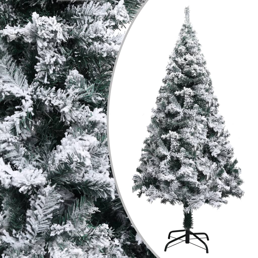 Vidaxl Kunstkerstboom mit Schnee 150 cm Grün