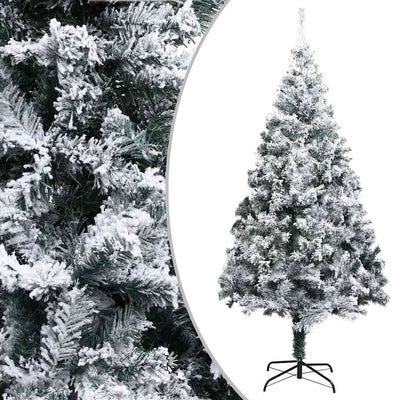 Vidaxl Kunstkerstboom mit Schnee 180 cm Grün