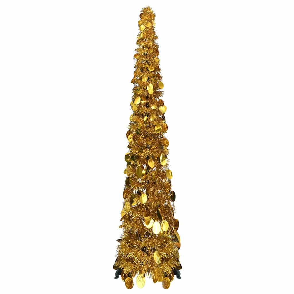 Vidaxl Kunstkerstboom Popup 120 cm Haustier Goldfarbe