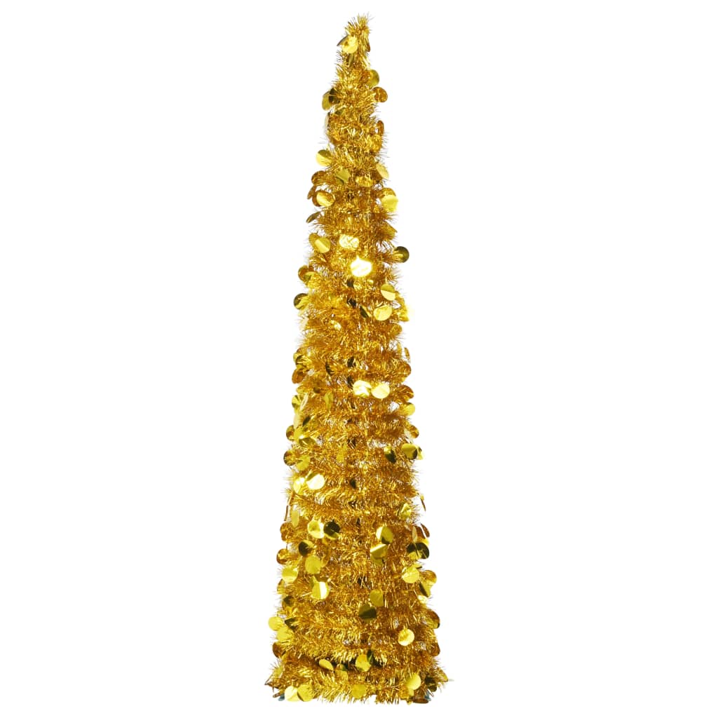 Vidaxl Kunstkerstboom Popup 150 cm Haustier Goldfarbe