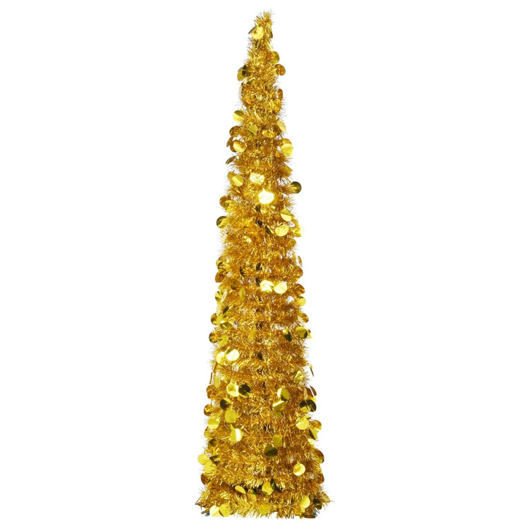 Vidaxl Kunstkerstboom Popup 150 cm Haustier Goldfarbe