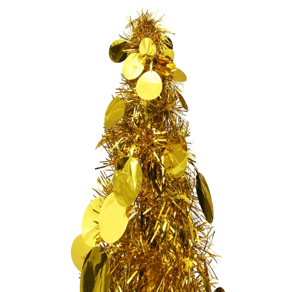 Vidaxl Kunstkerstboom Popup 150 cm Haustier Goldfarbe