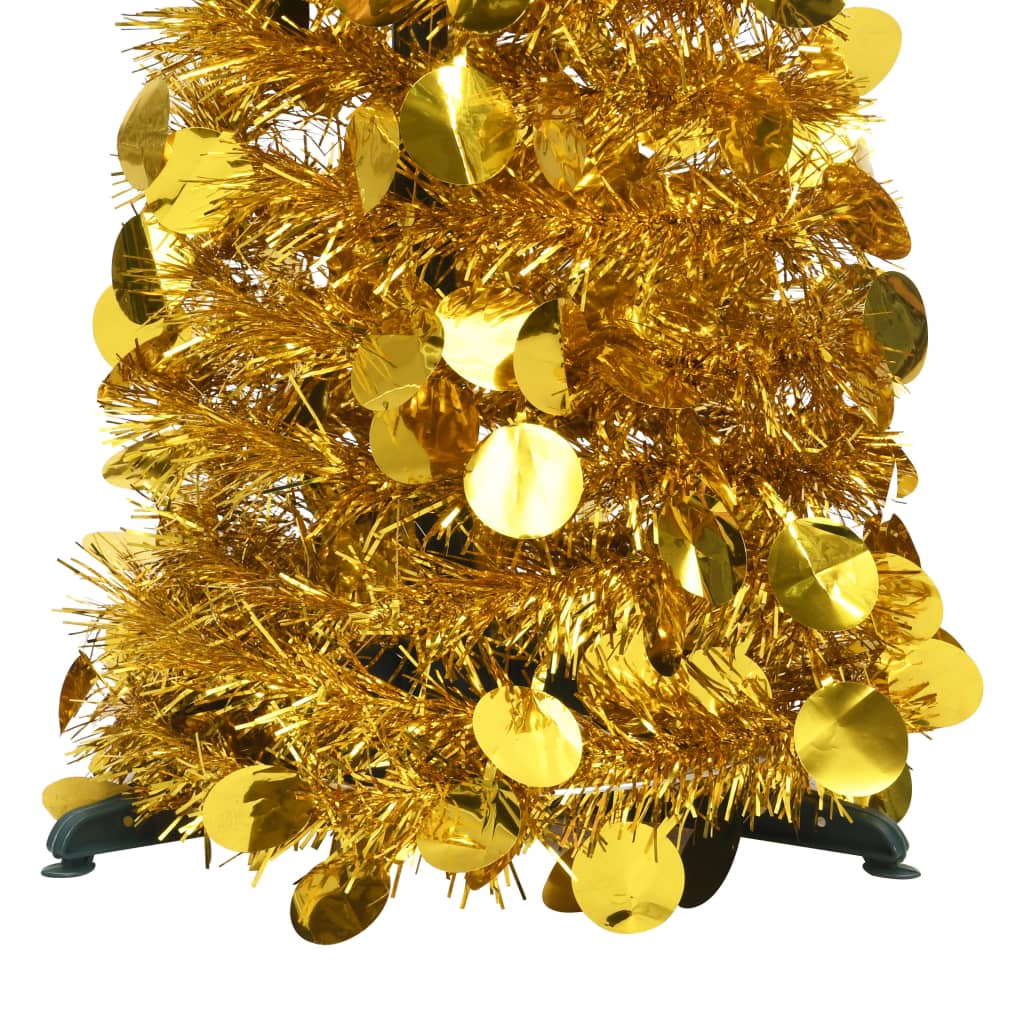 Vidaxl Kunstkerstboom Popup 150 cm Haustier Goldfarbe