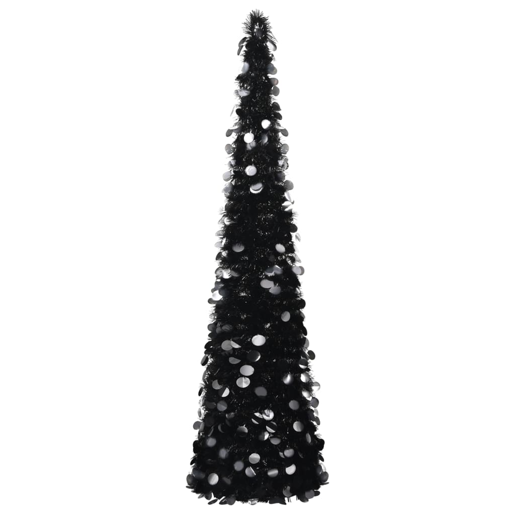 Vidaxl Kunstkerstboom Popup 180 cm Pap Black