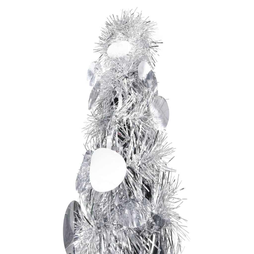 Vidaxl Kunstkerstboom Popup 150 cm Haustier Silberfarbe