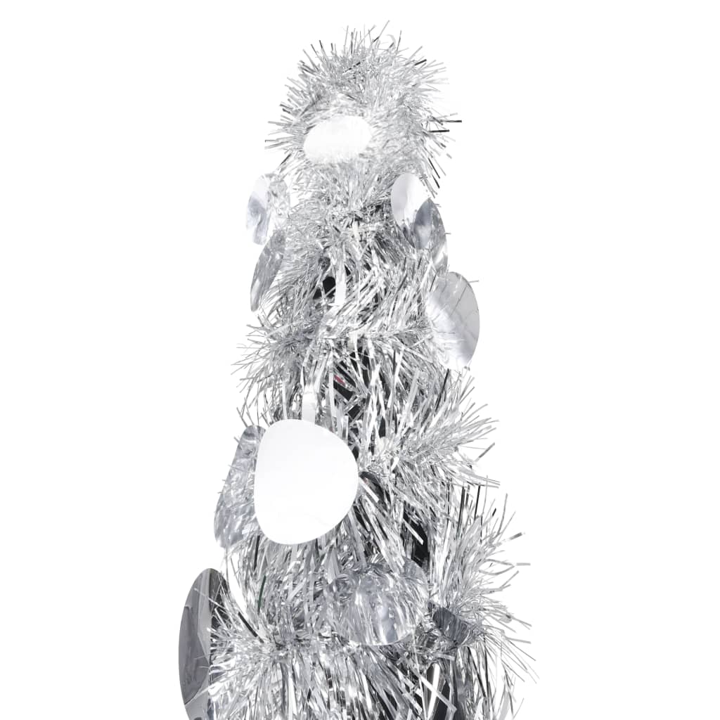 Vidaxl Kunstkerstboom Popup 180 cm Haustier Silberfarbe
