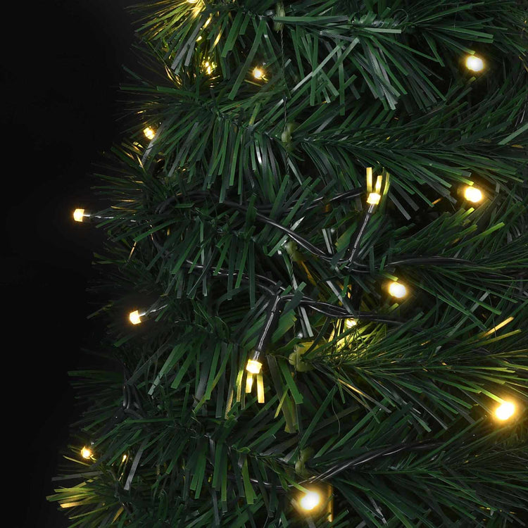 VidaXL Weihnachtsbaum mit LED-Lichterkette Grün 150 x 150 cm PVC