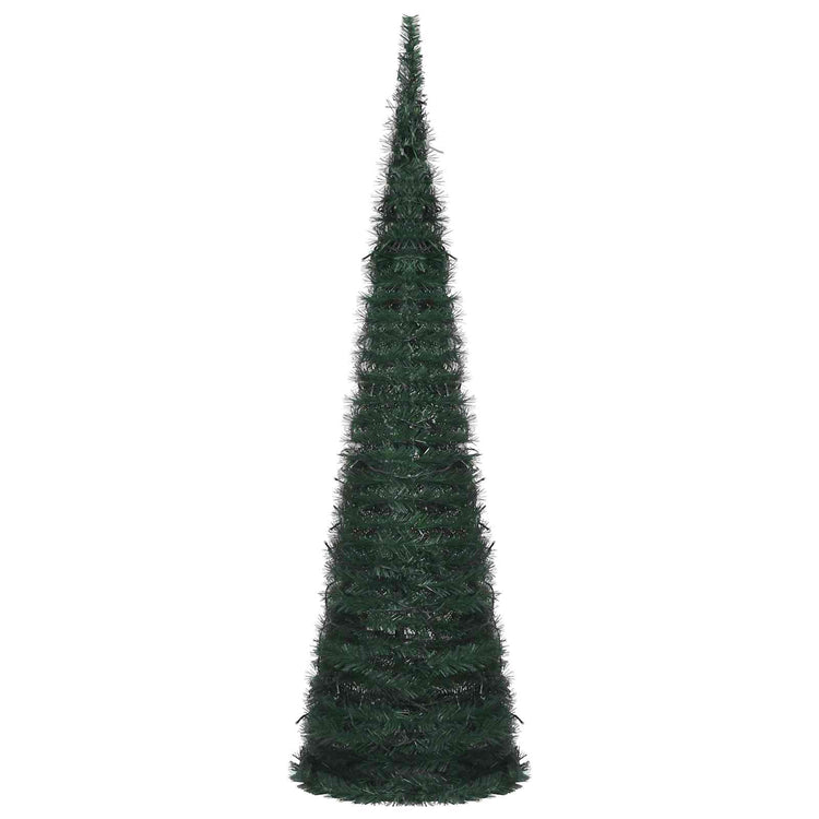 VidaXL Weihnachtsbaum mit LED-Lichterkette Grün 150 x 150 cm PVC