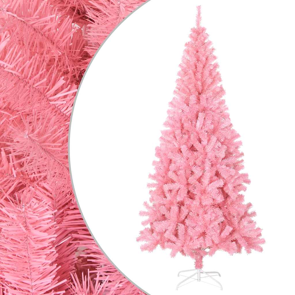 Vidaxl Kunstkerstboom mit Standard 210 cm PVC Pink