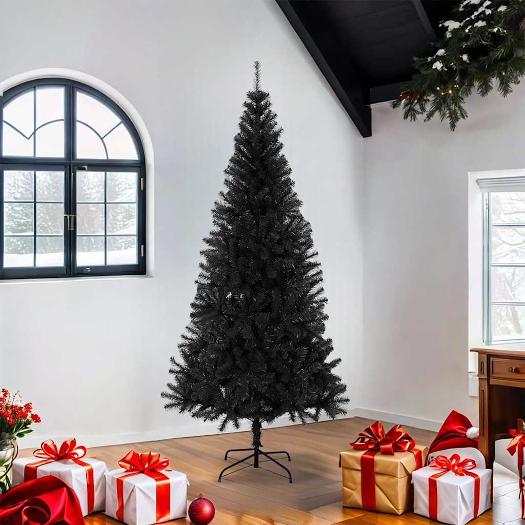 Vidaxl Kunstkerstboom mit Standard 180 cm PVC Schwarz