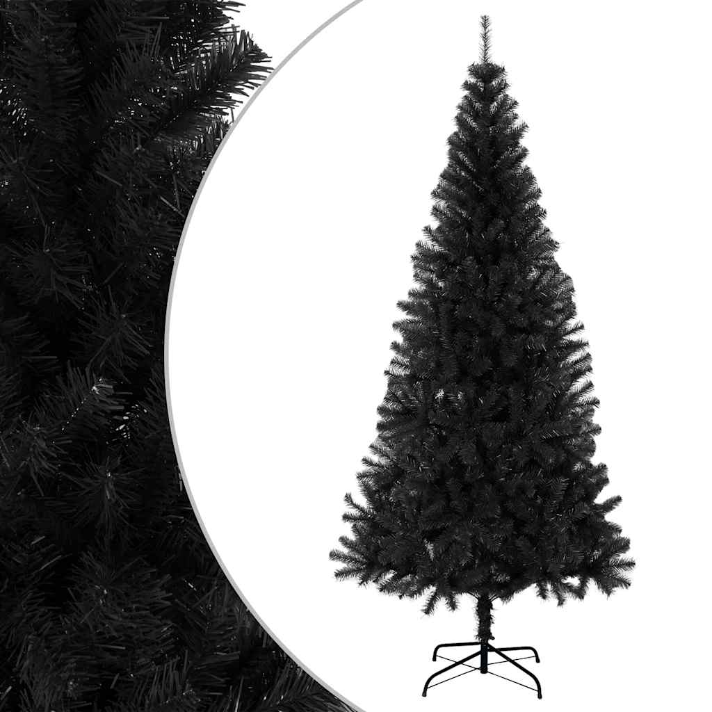 Vidaxl Kunstkerstboom mit Standard 210 cm PVC Schwarz