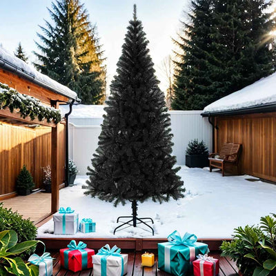 Vidaxl Kunstkerstboom mit Standard 210 cm PVC Schwarz