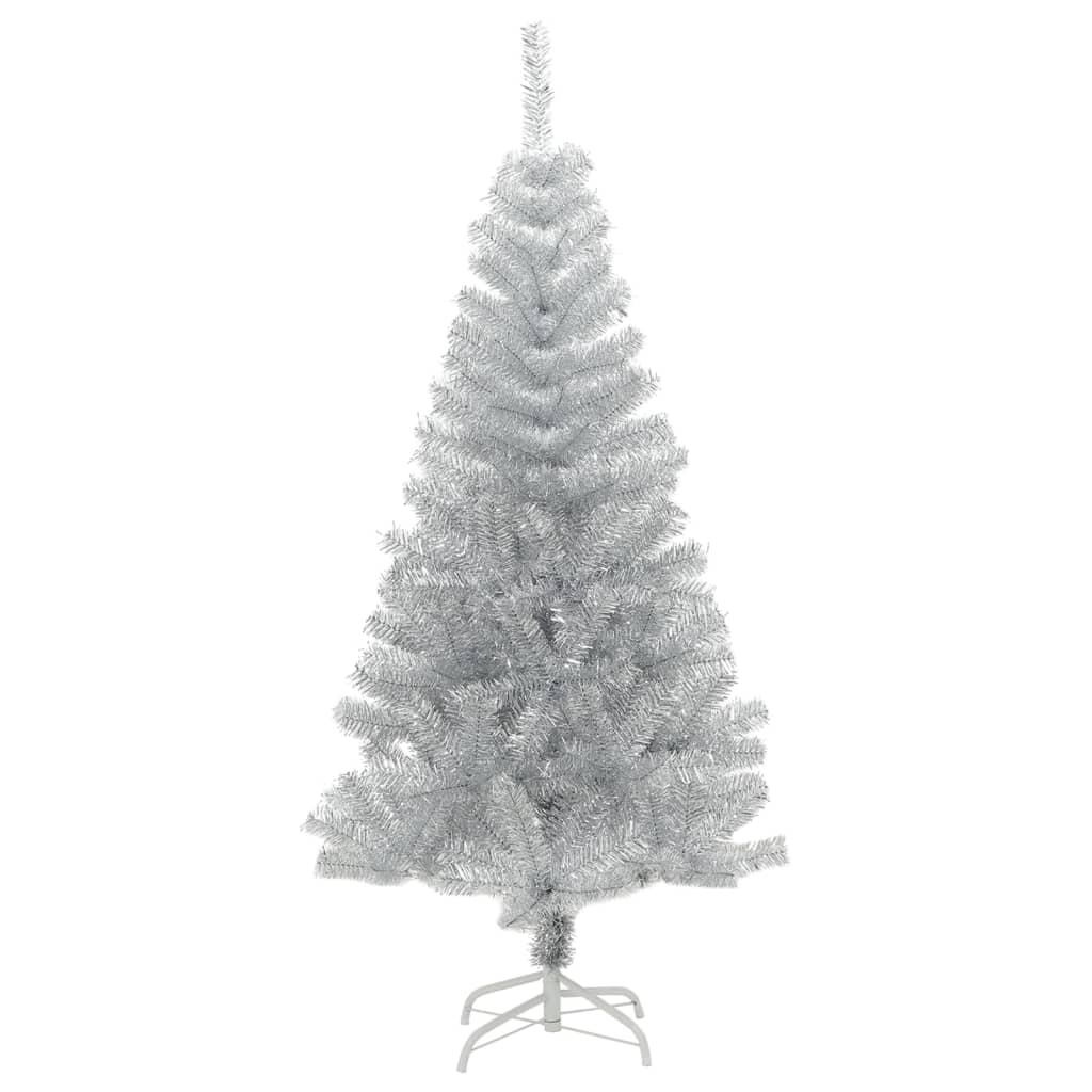 Vidaxl Kunstkerstboom mit Standard -Silberkappen von 150 cm Kappe
