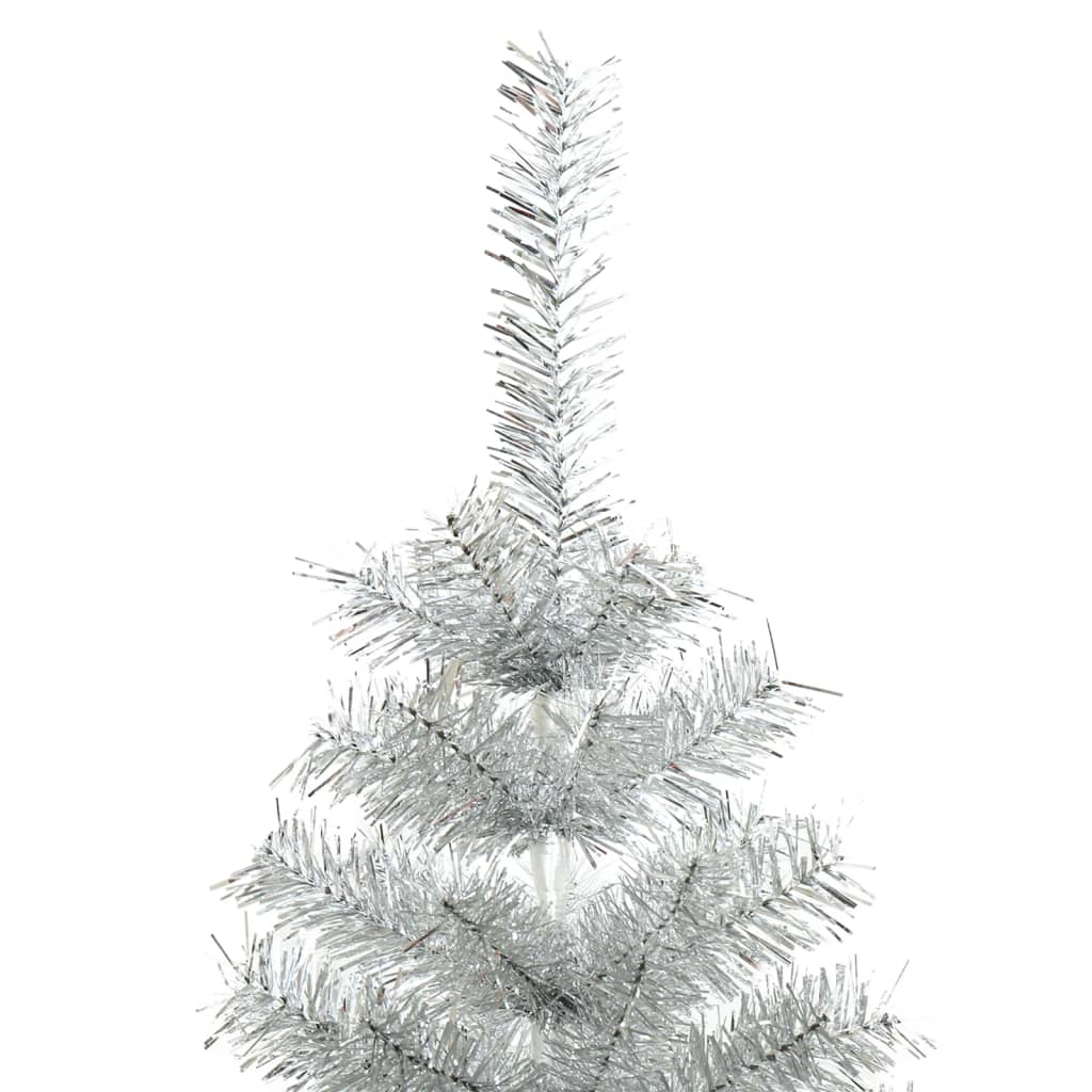 Vidaxl Kunstkerstboom mit Standard -Silberkappen von 150 cm Kappe
