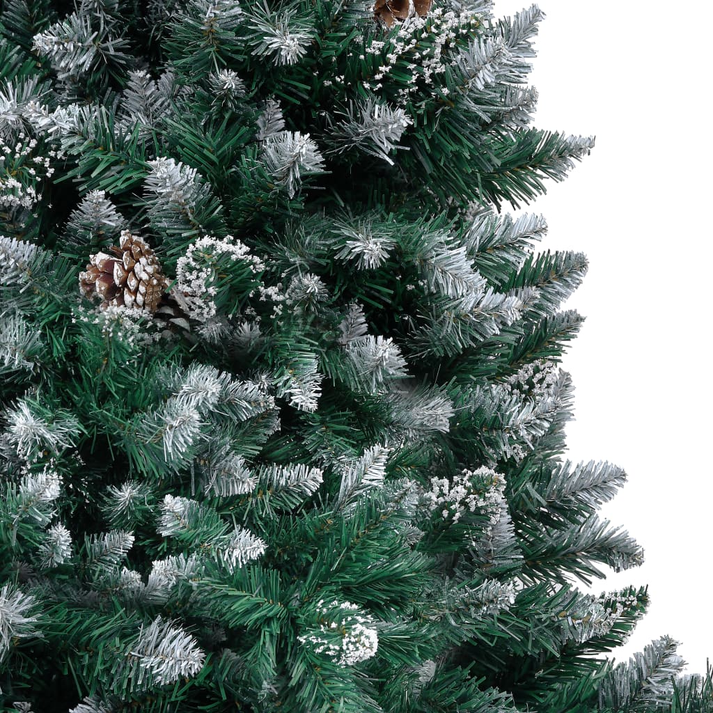 Vidaxl Kunstkerstboom mit Kiefernkegeln und weißem Schnee 180 cm