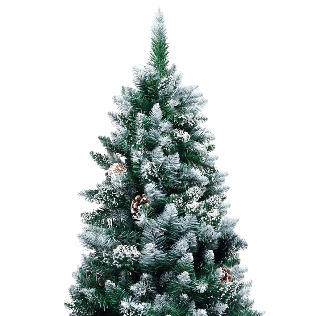 Vidaxl Kunstkerstboom mit Kiefernkegeln und weißem Schnee 210 cm