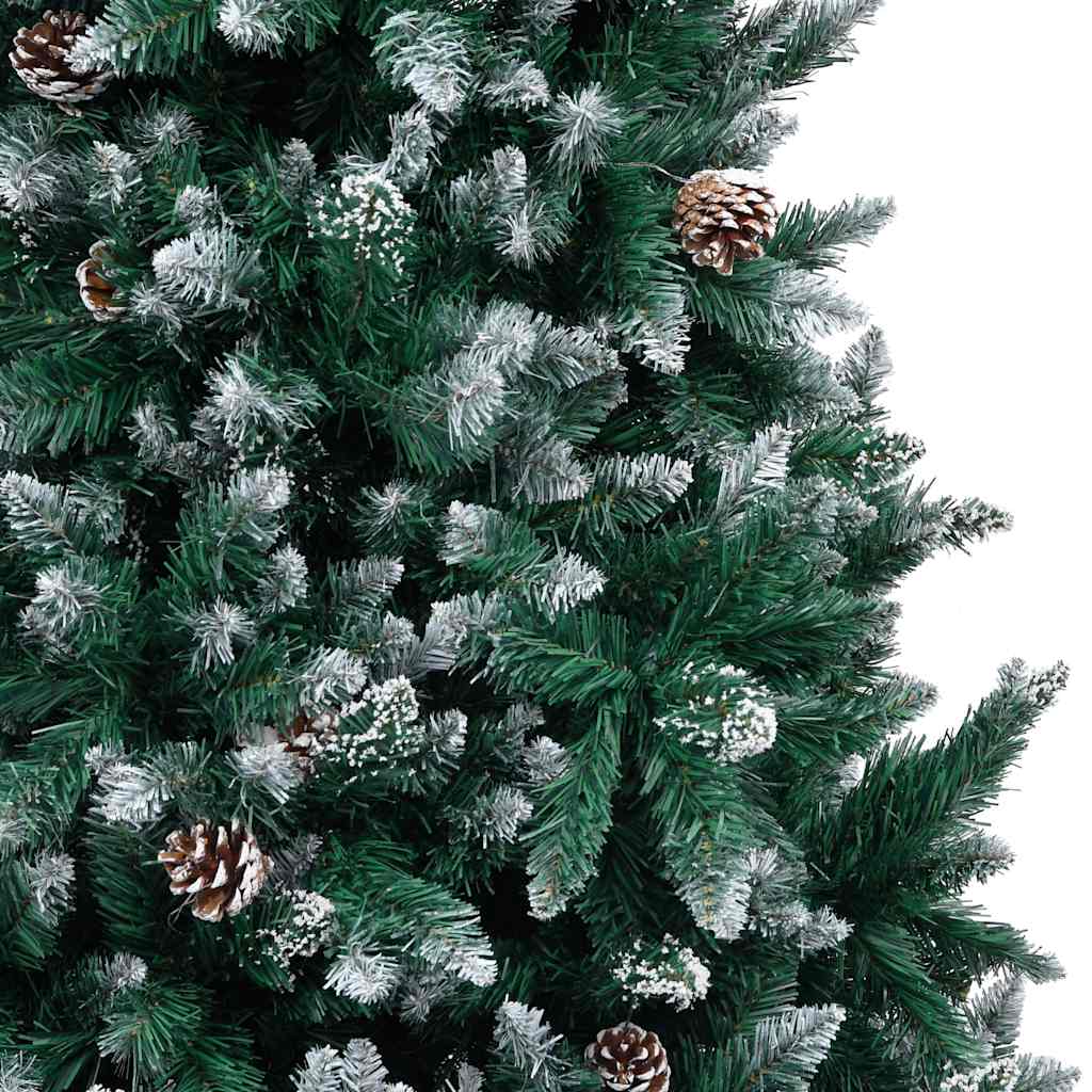 Vidaxl Kunstkerstboom mit Kiefernkegeln und weißem Schnee 210 cm
