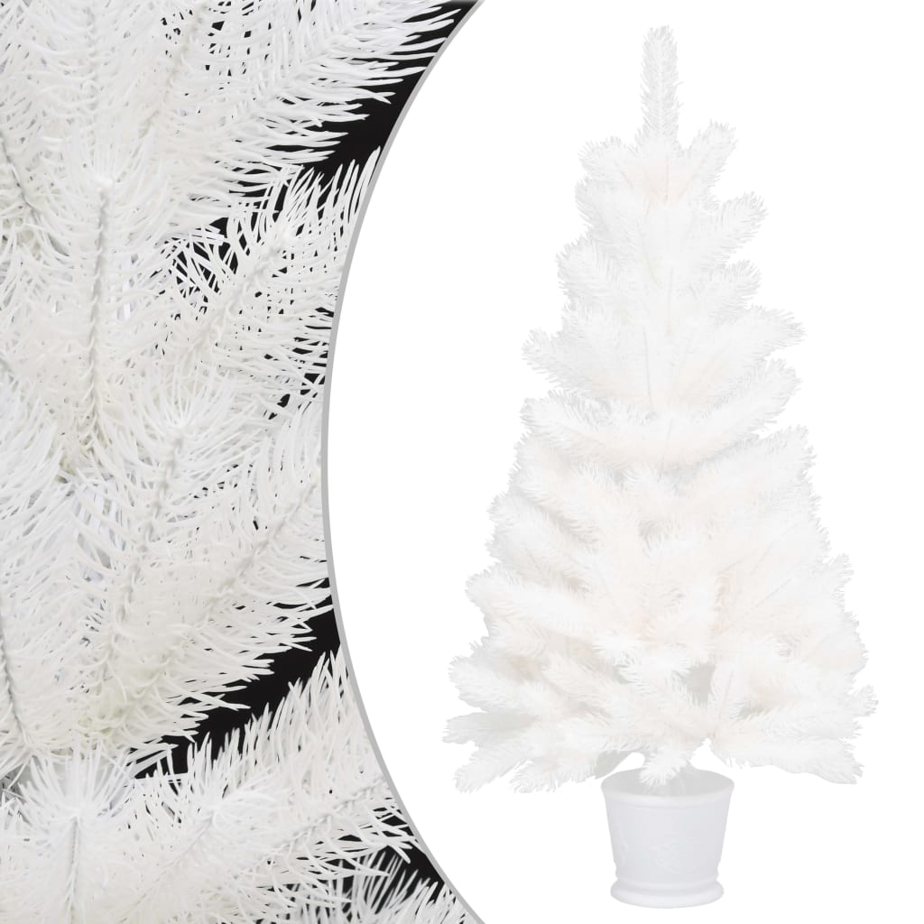 Vidaxl Kunstkerstboom mit lebensechten Nadeln 90 cm Weiß