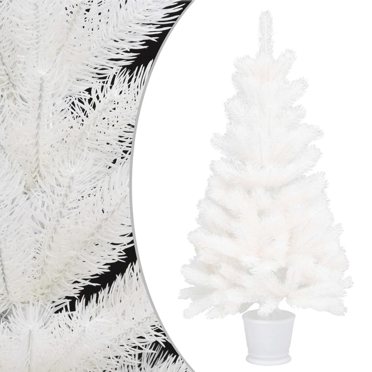 Vidaxl Kunstkerstboom mit lebensechten Nadeln 90 cm Weiß
