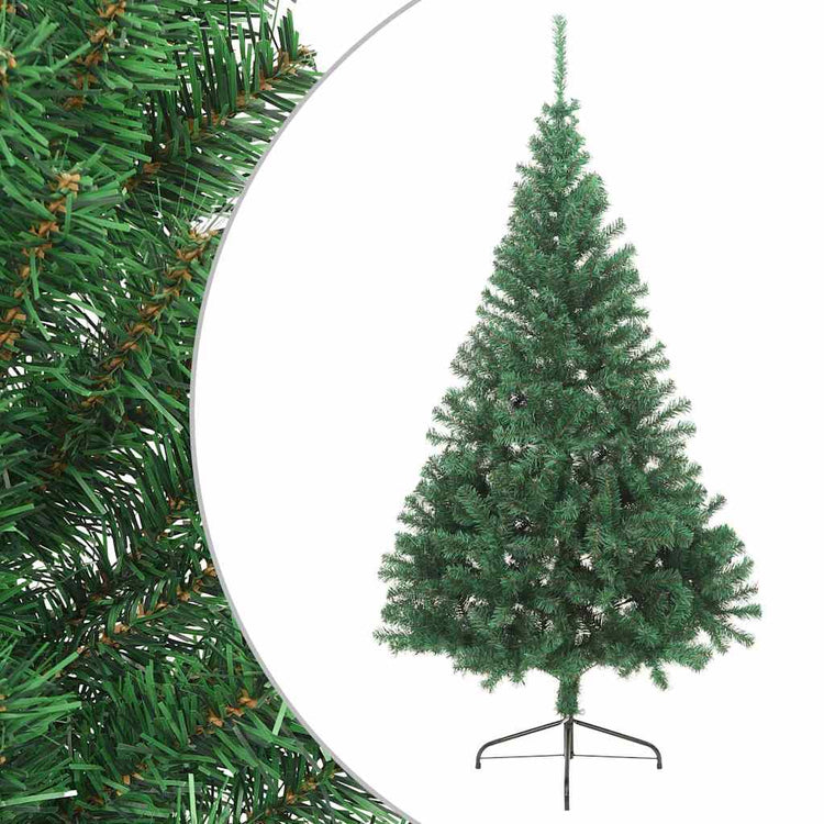 Vidaxl Kunstkerstboom mit Standardhälfte 180 cm PVC Green