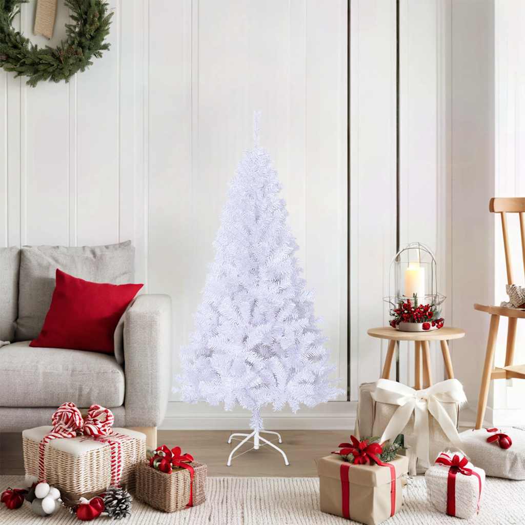 Vidaxl Kunstkerstboom mit dicken Zweigen 150 cm PVC Weiß