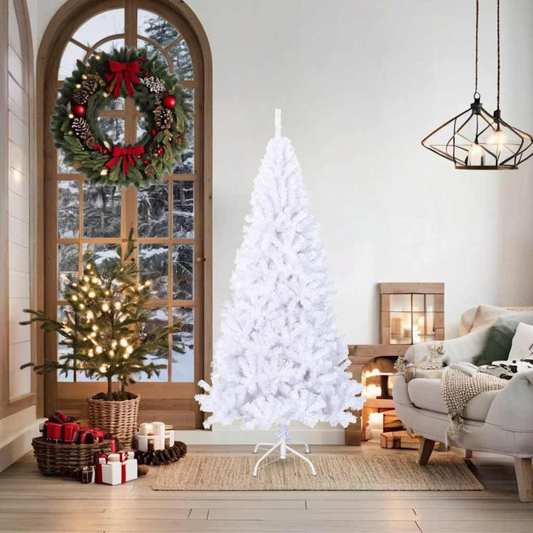 Vidaxl Kunstkerstboom mit dicken Zweigen 180 cm PVC Weiß