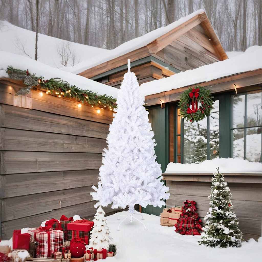 Vidaxl Kunstkerstboom mit dicken Zweigen 210 cm PVC Weiß