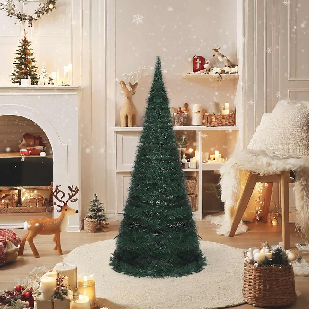 Vidaxl Kunstkerstboom mit Beleuchtung Pop-up 150 cm Grün