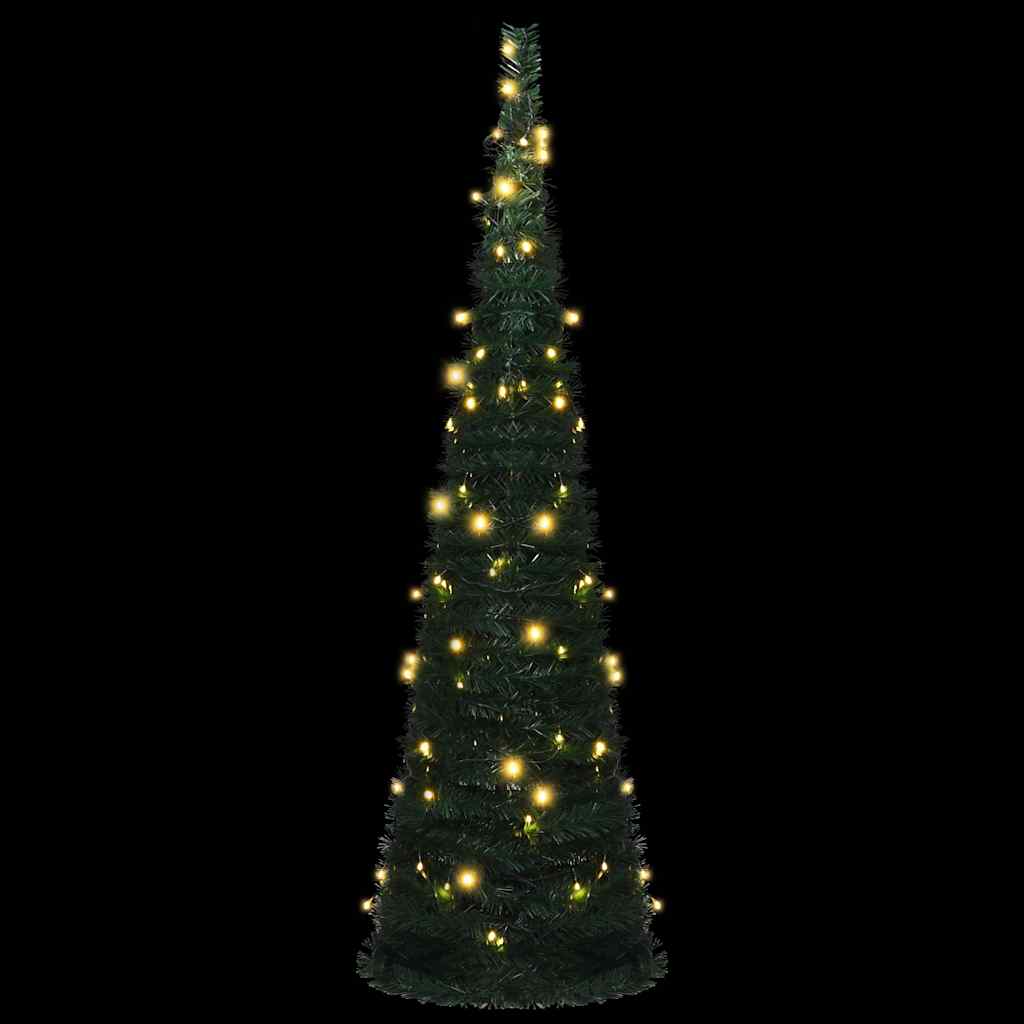 Vidaxl Kunstkerstboom mit Beleuchtung Pop-up 150 cm Grün