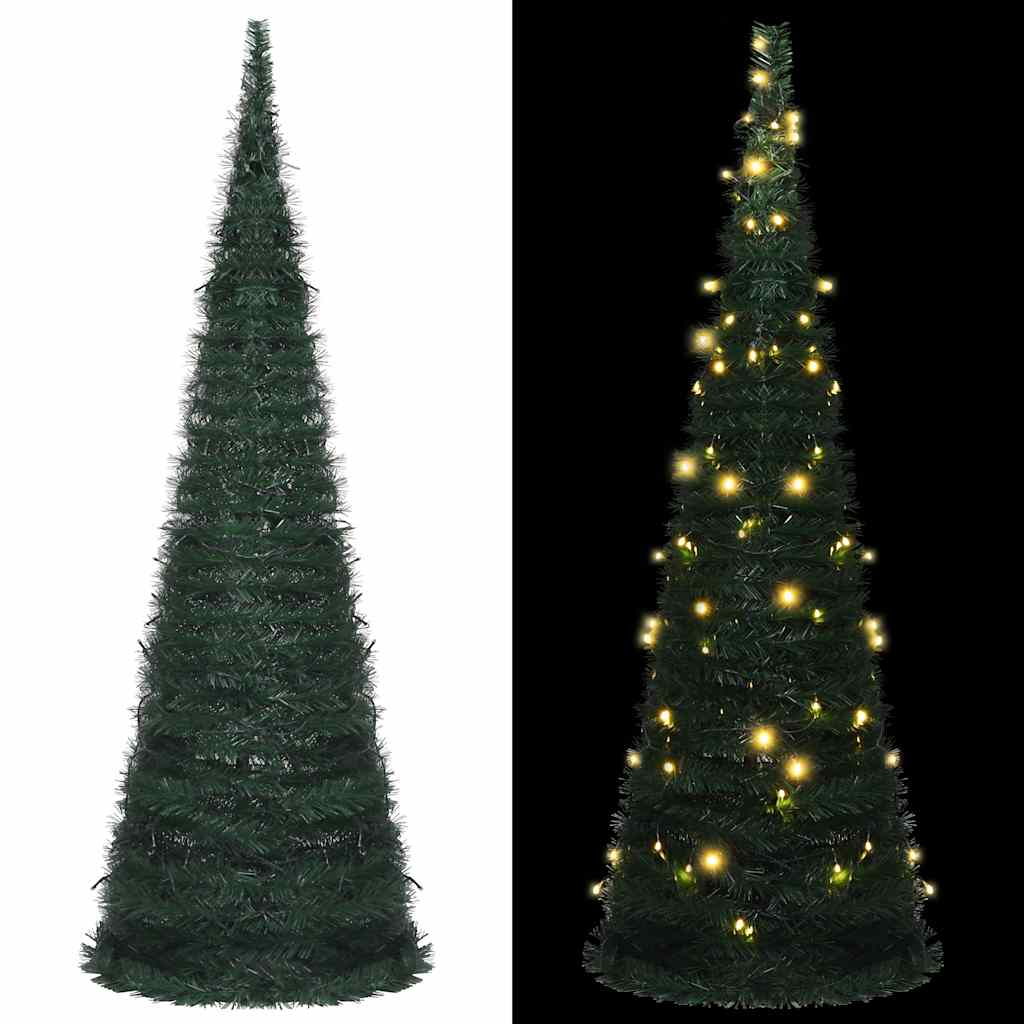 Vidaxl Kunstkerstboom mit Beleuchtung Popup 180 cm Grün