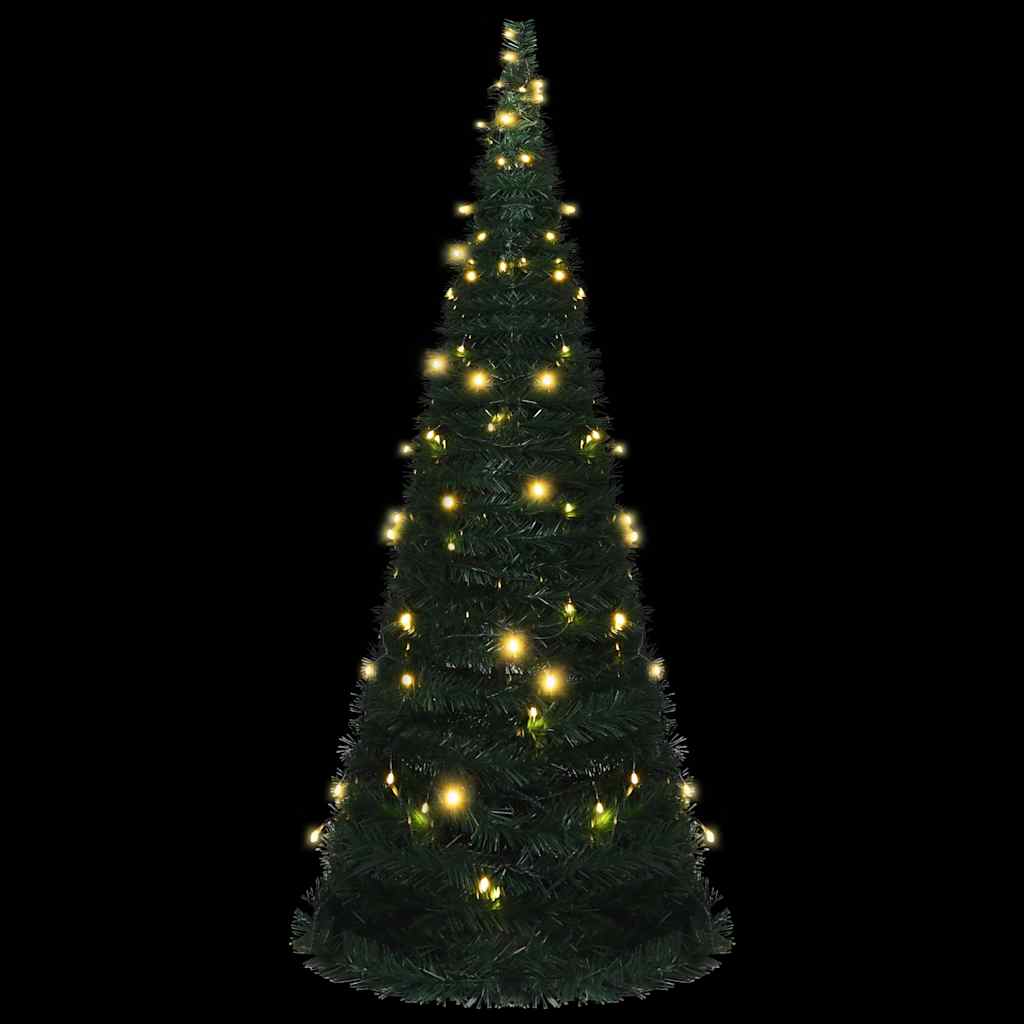 Vidaxl Kunstkerstboom mit Beleuchtung Pop-up 210 cm Grün