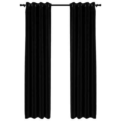 Vidaxl Vorhänge Leinen sehen verdammte Augen 2 St 140x225 cm schwarz aus