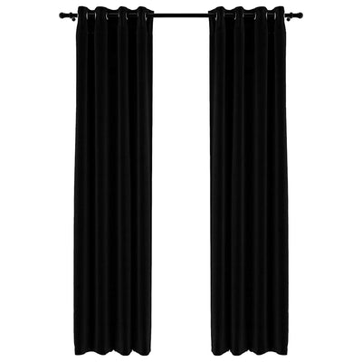 Vidaxl Vorhänge Leinen sehen verdammte Augen 2 St 140x245 cm schwarz aus