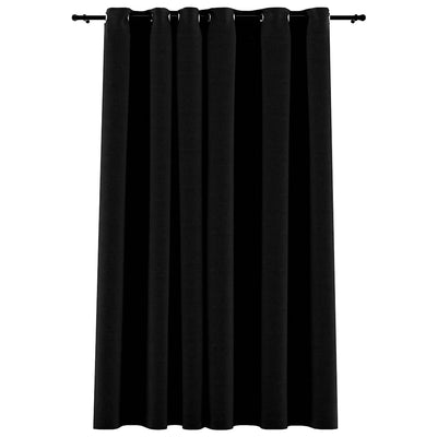 Vidaxl Curtain -Leinen sehen mit Augen 290x245 cm schwarz aus.
